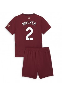 Manchester City Kyle Walker #2 Babyklær Tredje Fotballdrakt til barn 2024-25 Korte ermer (+ Korte bukser)